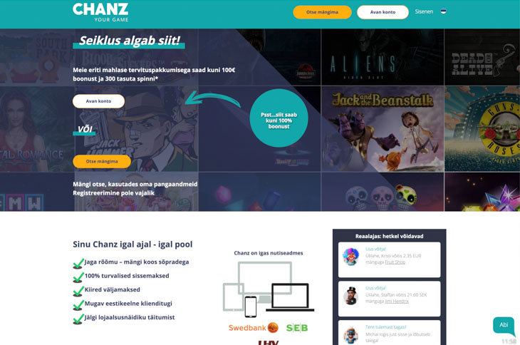 Chanz Casino Australia.